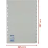 LEITZ Esselte plastikiniai skyrikliai su numeriais 1-12, A4, balti, universalus perforavimas, 10 rinkinių (100153)