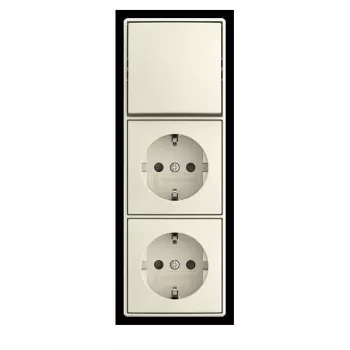 BUSCH-JAEGER Kombinuotas rokerio jungiklio įdėklas 2-gang dvipolis 10A 250V įleidžiamas 2TKA00005545