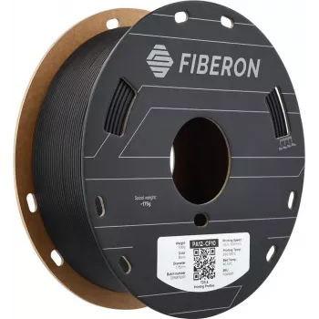 Polymaker Fiberon PA12-CF10 anglies pluošto nailono filamentas 1,75 mm 0,5 kg juodas FG04001
