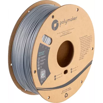 Polymaker PA07007 Metallic Silver PLA Pro filamentas 1,75 mm 1 kg