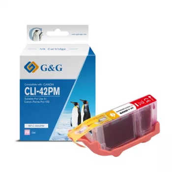 G&G suderinama rašalo kasetė Canon CLI-42PM šviesiai purpurinė (10283)
