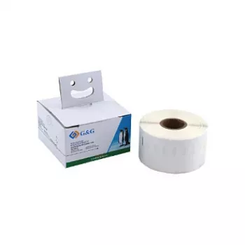 G&G tiesioginio terminio spausdinimo adresų etiketės 41 x 89 mm, baltos, permanentinės, 300/ritė, skirtos DYMO 11356/S0722560 BM-D-G-11356