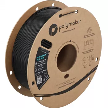 Polymaker PolyLite PLA Pro 1,75 mm HS Tough Metal Black 1 kg 3D filamentas (PA13027)