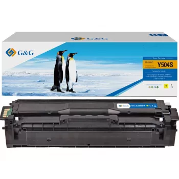G&G suderinama tonerio kasetė Samsung CLT-Y504S / HP SU502A - geltona, 1 800 puslapių (14458)