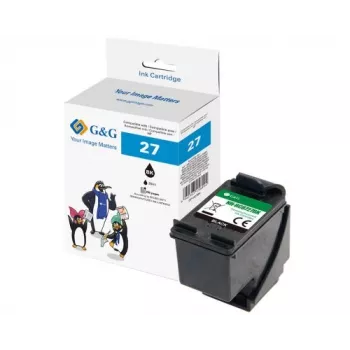 G&G GP-H27BK suderinama juoda rašalo kasetė, skirta HP 27 (C8727A)