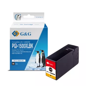 G&G Ninestar suderinama Canon PGI-1500XLBK juoda didelės talpos rašalo kasetė (9350)