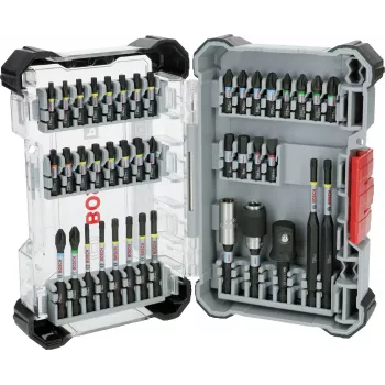Bosch 2608521U78 36 dalių smūginių atsuktuvų antgalių rinkinys su greito atlaisvinimo ir magnetiniais laikikliais