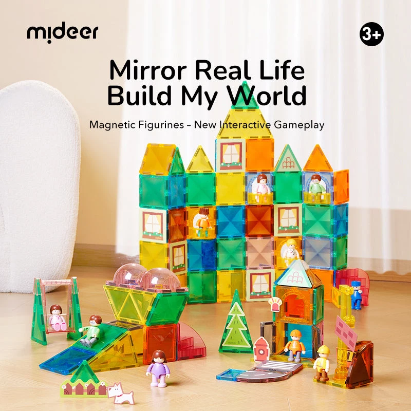 Mideer „Šeima“ MD1640 magnetinių detalių rinkinys, 32 detalės
