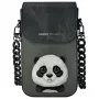 Nimmy Big Eyed Pet 2.0 Panda kryžminė telefono rankinė - juoda PU oda