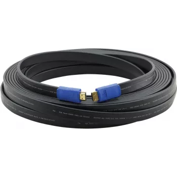 Kramer C-HM/HM/FLAT/ETH-25 High-Speed HDMI kabelis su Ethernet, 7,6 m, plokščias, dvigubai ekranuotas, juodas 97-01014025