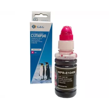 G&G EcoTank rašalo buteliukas magenta, suderinamas su Epson 104 (70ml)