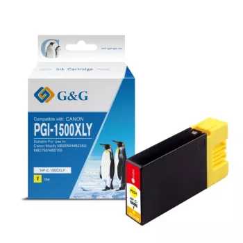 G&G suderinama Canon PGI-1500XLY didelės talpos geltona rašalo kasetė