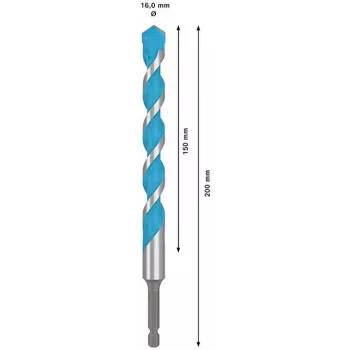 BOSCH EXPERT HEX-9 MultiConstruction grąžtų rinkinys, 5 dalių, volframo karbidas, šešiakampis kotas, 4-10 mm 2608902361