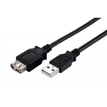 LinkIT USB 2.0 A-A prailginimo kabelis, M/F, 0,2 m, juodas CUSBAMAF-002