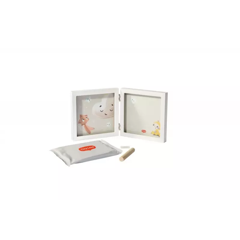 Tiny Love Simple Frame kūdikio rankytės arba pėdutės atspaudo rinkinys, baltas