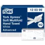 TORK Xpress H2 Advanced daugiasluoksnės rankšluosčių popieriaus servetėlės, 2 sluoksnių, baltos, 2850 lapų (120399)