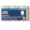Tork Reflex Advanced M4 centrinio išvyniojimo valymo popieriaus ritiniai, 2 sluoksnių, natūralūs, 429 lapai, 6 ritiniai 473481