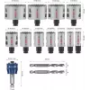 Bosch 2608594426 Progressor for Wood and Metal 11 dalių kiaurymių pjūklų rinkinys (20-76 mm) su Power Change adapteriais ir centravimo grąžtais
