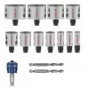 Bosch 2608594426 Progressor for Wood and Metal 11 dalių kiaurymių pjūklų rinkinys (20-76 mm) su Power Change adapteriais ir centravimo grąžtais