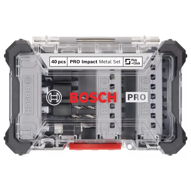Bosch PRO Impact atsuktuvų antgalių ir metalo grąžtų rinkinys, 40 dalių (2608521U86)