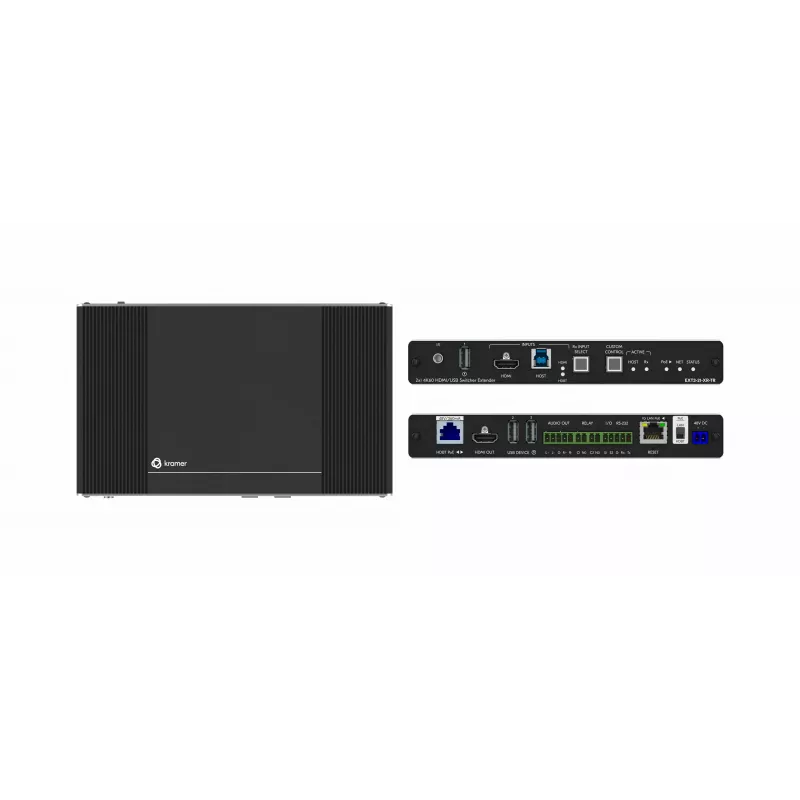 Kramer Electronics EXT3-21-XR-TR HDMI AV+ USB+ GE 2-way PoE Smart Tx & 2x1 Switcher Rx (50-80584090)