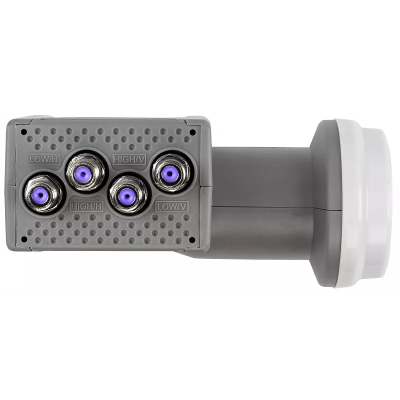 AXING SCO 4-10 Quattro LNB su 40 mm tiekimo galvute, 4 išėjimais, UHD/3D paruoštas SCO00410