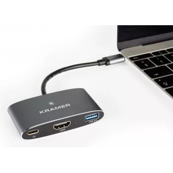 Kramer KDock-1 USB-C dokinimo stotis su HDMI, 2x USB 3.0, Gigabit Ethernet, 60W PD 91-00016099