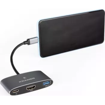 Kramer KDock-1 USB-C dokinimo stotis su HDMI, 2x USB 3.0, Gigabit Ethernet, 60W PD 91-00016099