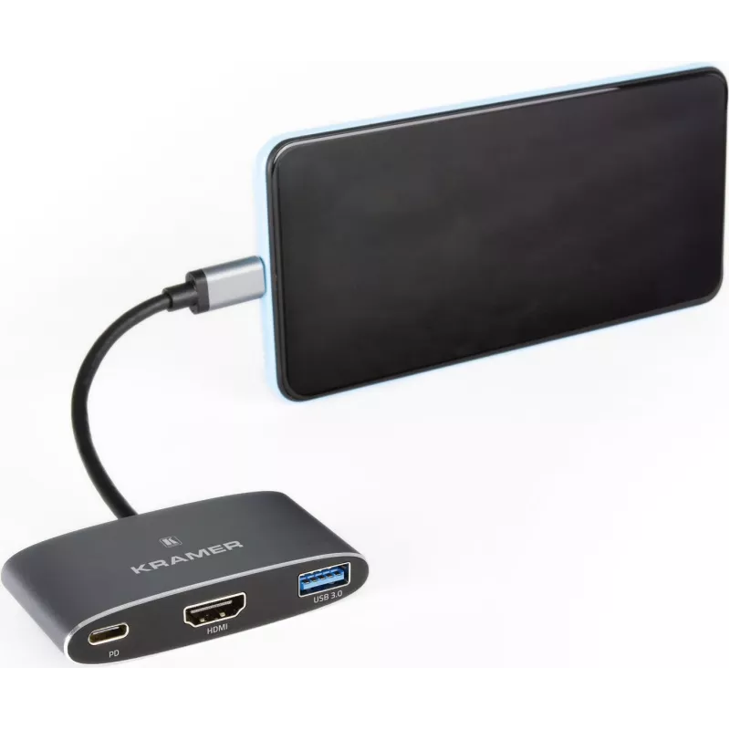 Kramer KDock-1 USB-C dokinimo stotis su HDMI, 2x USB 3.0, Gigabit Ethernet, 60W PD 91-00016099