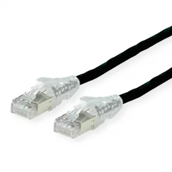DÄTWYLER Cat.5e S/UTP varinis komutacinis kabelis, PVC apvalkalas, AMP v2 jungtys, juodas, 1,0 m 21.15.7031
