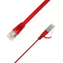 LinkIT Plokščias U/FTP Cat6A raudonas 1m tinklo kabelis (STP-FL6A-00100-RD)