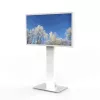 HI-ND MOUNTS HI-ND Floorstand Glass Universal 49-65 White RAL 9003 ekrano grindų stovas FS0000-5001-01