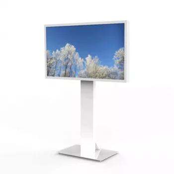 HI-ND MOUNTS HI-ND Floorstand Glass Universal 49-65 White RAL 9003 ekrano grindų stovas FS0000-5001-01