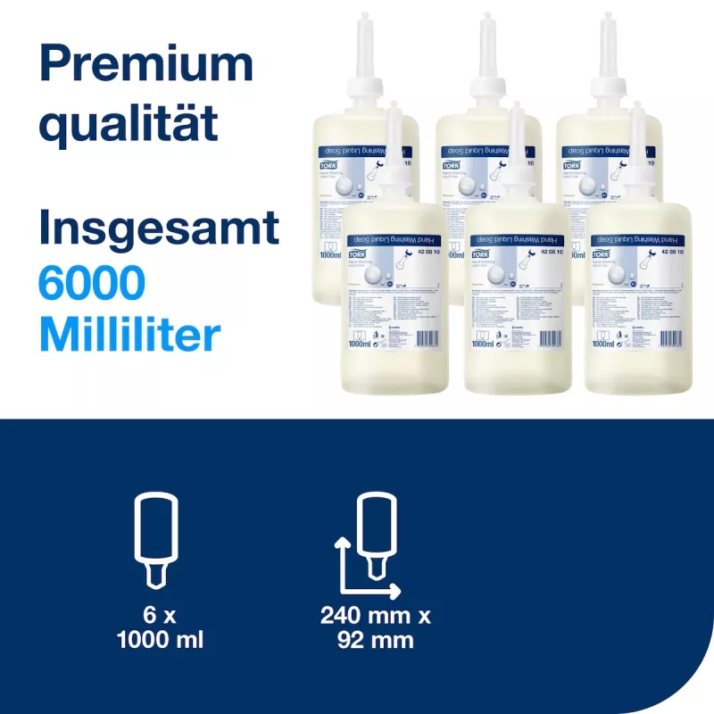 TORK S1 Premium skystas rankų muilas 1 l, 1 vnt. (420810)