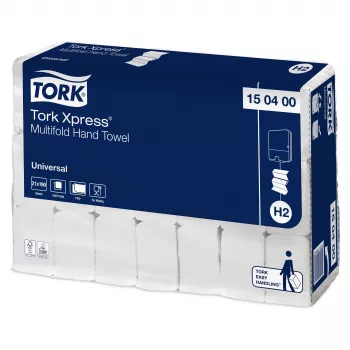 Tork Xpress H2 Universal Interfold rankšluosčiai 150400, 2 sluoksnių, balti, 3990 rankšluosčių