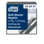 TORK Soft Dinner Advanced Anthracite 3 sluoksnių popierinės servetėlės 39 x 39,5 cm, 100 vnt. (509401)