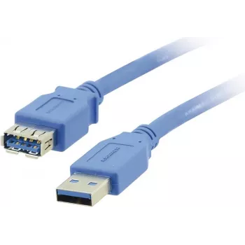 Kramer Electronics USB-A (tėvinis) į USB-A (moteriškas) 3.0 prailginimo kabelis, 1,6 m, juodas (96-02310006)