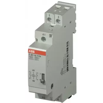 ABB E297-16-11/24 instaliacinis relė 24 V AC/DC ritė, 16 A, 1 NO + 1 NC, DIN bėgelis