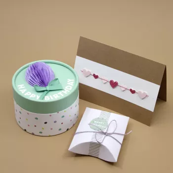 Artoz 3D širdelių girliandos popieriniai lipdukai, 6 vnt. 185560-97