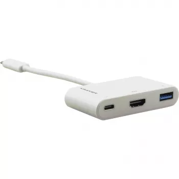 Kramer ADC-U31C/M2 USB-C daugiafunkcis adapteris - 4K HDMI, USB-A, USB-C PD, 17 cm, baltas 99-97210004