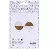 Artoz popierinės dovanų etiketės rudos baltos pakabinamos rinkinys Kraft apvalios 6,5 cm 6 vnt. (144500-255)