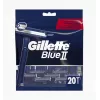Gillette Blue II vienkartiniai skutimosi peiliukai vyrams, 20 vnt., dvigubi ašmenys su Lubrastrip 7702018466757