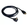 Kramer C-HM/RA-6 didelės spartos HDMI kabelis su Ethernet, HDMI male į HDMI male kampu, 1,8m, trigubai ekranuotas, pilkas, 4K palaikymas 97-0143006
