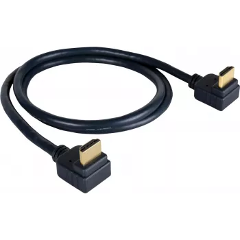 Kramer C-HM/RA2-3 greitaeigis HDMI kabelis su Ethernet, stačiais kampais, 0,9 m, pilkas, 4K palaikymas 97-0144003