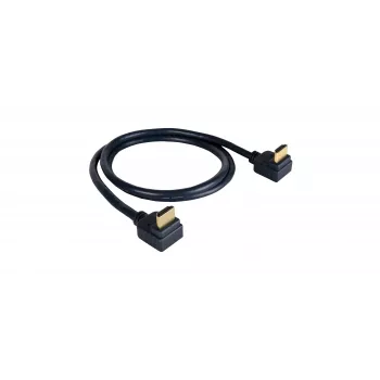 Kramer C-HM/RA2-3 greitaeigis HDMI kabelis su Ethernet, stačiais kampais, 0,9 m, pilkas, 4K palaikymas 97-0144003