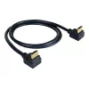 Kramer C-HM/RA2-3 greitaeigis HDMI kabelis su Ethernet, stačiais kampais, 0,9 m, pilkas, 4K palaikymas 97-0144003