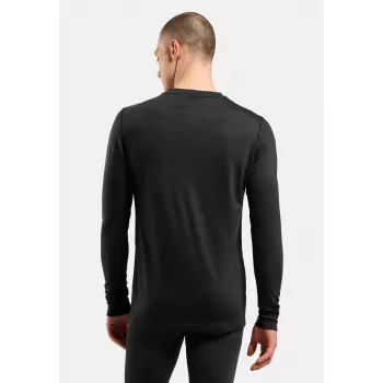 Odlo Merino 200 BL Top Crew Neck LS apatiniai marškiniai - juodi - XXL