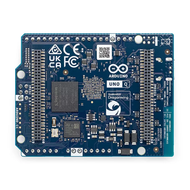 Arduino Uno Q ABX00162 plėtros plokštė, 2 GB / 16 GB eMMC, 4 x 2.0 GHz