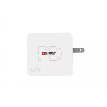 SKROSS Multipower Combo+ US 48W USB sieninis įkroviklis su USB-C PD ir 3 USB-A prievadais SKKT000348WPDUSCCN
