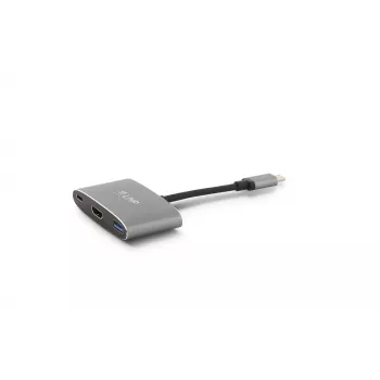 LMP USB-C Combo Hub - HDMI, 3x USB-A, USB-C PD 60W, 5Gbps, kosminio pilko aliuminio, skirta MacBook 12 inch